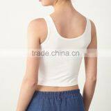 Cheap Cotton Plain White Fashion Printing Women Workout Tank Tops Custom thumbnail-4