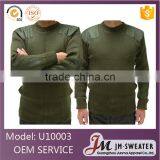 Wholesale Top Quality Mens Pullover Sweater Custom Military Uniform thumbnail-1