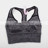 2017 New Fashion Design Customized Your Own Brand Logo Breathable 90%Nylon 10%Spandex Women Yoga Singlet Sport Lady GYM Tank Top thumbnail-3