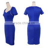 Custom Women Fashion Summer Short Sleeve Casual Dress; Latest Ladies Summer Dress thumbnail-1