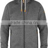 Grey Fleece Jacket With Stand Collar thumbnail-1