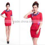 2016 Juqian Fashion Design Custom Colours Airline Stewardess Uniform thumbnail-4