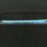 Mens Polyester Basic Safety Short Sleeve Contrast Piping Uniform Black Polo Shirt thumbnail-5