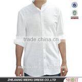 2016 Mandarin Collar Long Sleeve Linen Shirt for Men thumbnail-1