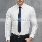 Wholesale Plain White 100% Cotton Shirts for Men Classic Men's Suit Shirts White thumbnail-2