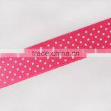 1" Printed Polyester Polka Dots Satin Ribbons thumbnail-2