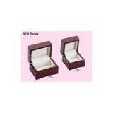 Wooden Double Ring Box, Jewelry Packaging Boxes With Customized Logo thumbnail-1
