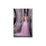 Elegant Chiffon Womens Long Evening Party Dresses , Empire Strapless Sweetheart Prom Gown thumbnail-1