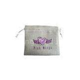 Embroidered Gray Jewelry Drawstring Pouch Durable For Wedding Favors thumbnail-1