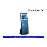 Sleek Interactive SAW Or IR Touch Screen Kiosk Stand For Government Building
