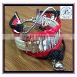 Wholesale Charm Jewelry Pokemon Infinity Love Leather Bracelet thumbnail-4