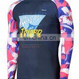 Custom Plus Sizes Sublimated Rashguard Long Sleeve Surfing Rashguard for Men thumbnail-2