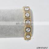 Antic Gold Silver Crystal Stretch Bracelet thumbnail-2
