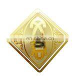 Custom Zinc Alloy Square Gold Plated Bookmark