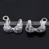 Vintage Jewelry Supply Antique Silver 15mm*14mm Bra Charms thumbnail-1