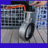 D71XP-150LBP ANSI150#standard SS304 Wafer Butterfly Valve DN100 With Aluminum Alloy Lever thumbnail-2