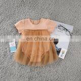 New Design Newborn Baby Girl Clothes Summer Short Sleeve Princess Romper Dresses Baby Girl Clothes thumbnail-1
