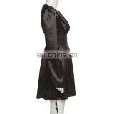 LAITE D2180 Ins Hot Sales Autumn&winter V-neck Fashion Retro Bodycon Women Casual Dresses A-line Sexy Dresses thumbnail-7