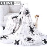 China summer soft 100% polyester printed throw cheap fleece blankets in bulk