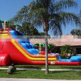 South Beach Waterslide Backyard Kids Water Slide Commercial Inflatable Tropical Slip and Slide With Pool thumbnail-6