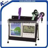 Digital Office Table Pen Holder Clock thumbnail-1