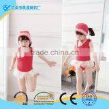 2015 Hot Sell Cute Swimsuit Baby Girl Swinsuit Pink Girl Swimsuit With Hat Quality Choice thumbnail-1