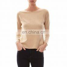 New Fashion Cashmere Pullover Womens Crew Neck Sweater Pattern Mongolian Cashmere Exporter thumbnail-1