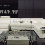 2016 latest modern white original leather sectional sofa set for living room furniture                        
                                                Quality Choice
