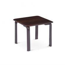 Concise Home LT1608-1 Modern Wooden and Glass Top Metal Legs Square Coffee Table thumbnail-1