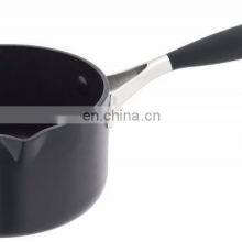 OEM Flat Bottom Stainless Steel Single Handle Saucepan thumbnail-3