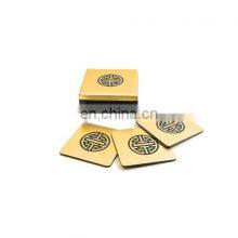 Traditional High Quality MDF Lacquer Coaster Set Custom Design Drink Cup Coaster Set For Table Decor Wholesale thumbnail-3