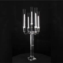 Wedding Decoration Crystal 5 Arms Candelabra Wedding Table Centerpiece thumbnail-3