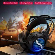 New H130 Headset Headphones Gaming Headset With Lights Universal Uhf Wired Microphone Computer Headsets thumbnail-6