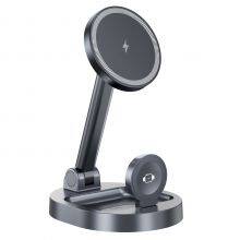 3 in 1 Wireless Magnetic Foldable Fast Charging Station Travel Charger for IPhone 15 14 13 12 thumbnail-4