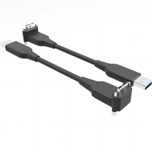 USB3.1 Hybrid AOC-Active Optical Cable-AM to Angled Micro-B 20m thumbnail-3