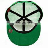 Guangzhou Guangjia Multi Panel Green Half Mesh Plastic Backclosure Custom Snapback thumbnail-6