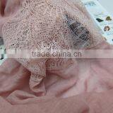 100cm * 210cm Fashion Trendy Women Lady Plain Cotton Linen Lace Hijab Shawl thumbnail-5