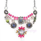 Bohemia Design Gold Plated Color Stones Choker Fashion Necklace thumbnail-3