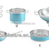 2013 New Products 304 High Guangdong Quality Stainless Steel Cookware Set With Hiqh Termperature Paint Exterior For Wholesale