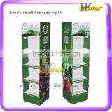 Supermarket Promotion Cardboard Floor Shelf Stand Tea Display