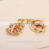 New Fashion Cat Eye Stone Frog Keychain Crystal Purse Bag Key Chain Ring Key Gift thumbnail-5