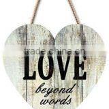 Wooden Vintage Heart Shaped Plaque thumbnail-1