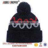 Custom 100% Acrylic Jacquard Beanie Wholesale thumbnail-2