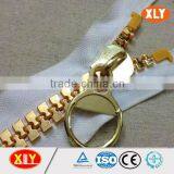 Xly Fancy White Tape Gold Teeth Zipper , Plastic Zipper thumbnail-3