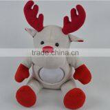 Plush Stuffed Christmas Deer Toy With LED Light For Kids