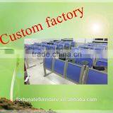 Blue Bent Plywood Seat and Back Lecture Hall Folding Chair thumbnail-1