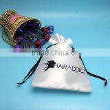 Printed Custom Drawstring Satin Hair Extension Weave Bag thumbnail-3