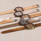 TREE HUT Personalized Watch, Unisex Watch, Minimalist Engraved Woode Leather, Wood Watch Bamboo Watch