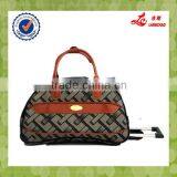 New Design Hot Sale Popular PU Material Real Push Trolley High Quality Wheel Trolley Duffle Bag thumbnail-2