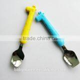 Babymatee World Best Selling Products Odorless Training Giraffe Spoon & Fork for Baby thumbnail-1